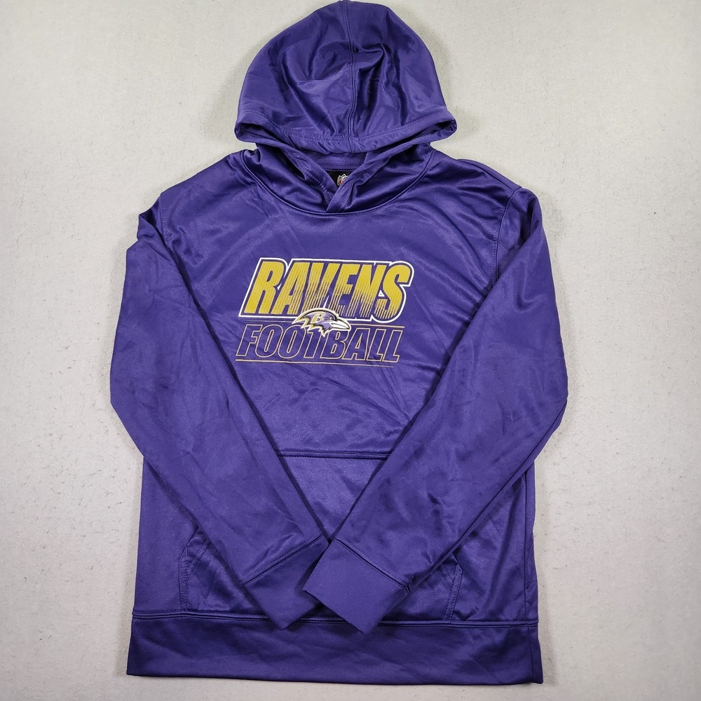 Youth NFL Apparel Baltimore Ravens Purple Hoodie Size Large 14/16 Polyester NWT